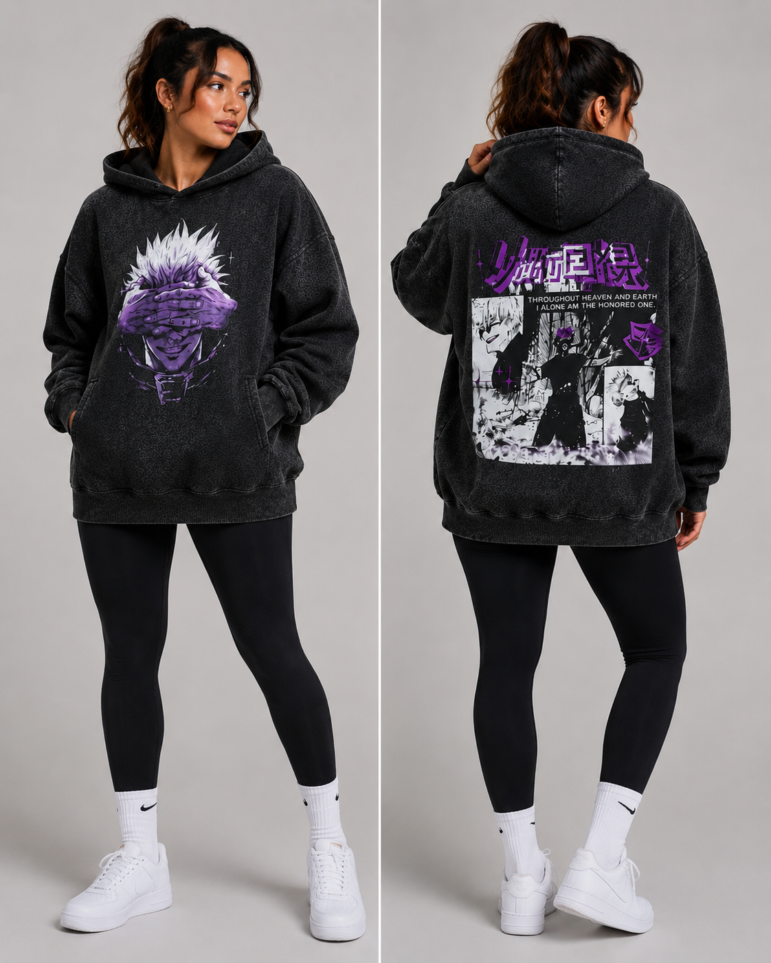 The Honoured One Acid Wash Hoodie