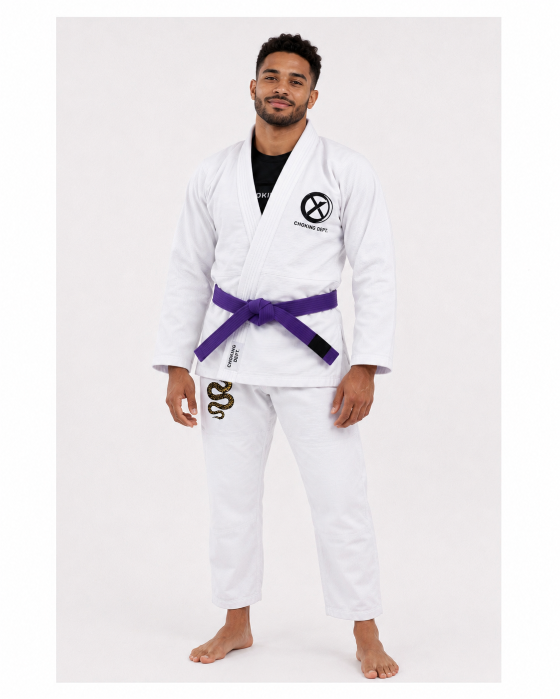 Mens Snake Gi White