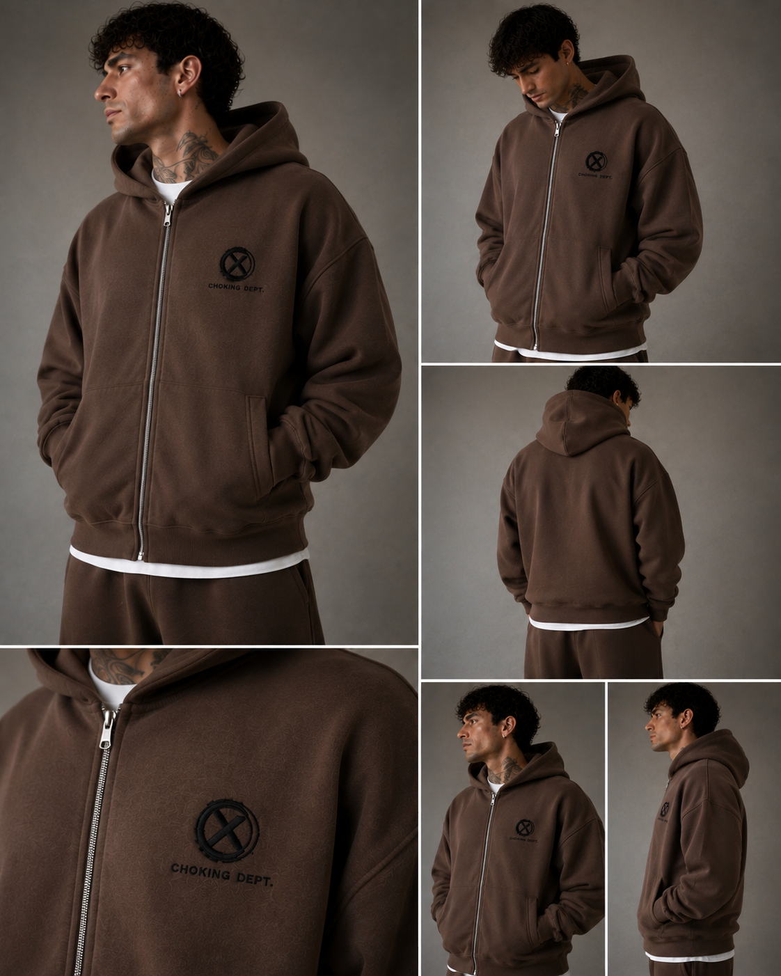 Choking Department Zip Up Hoodie