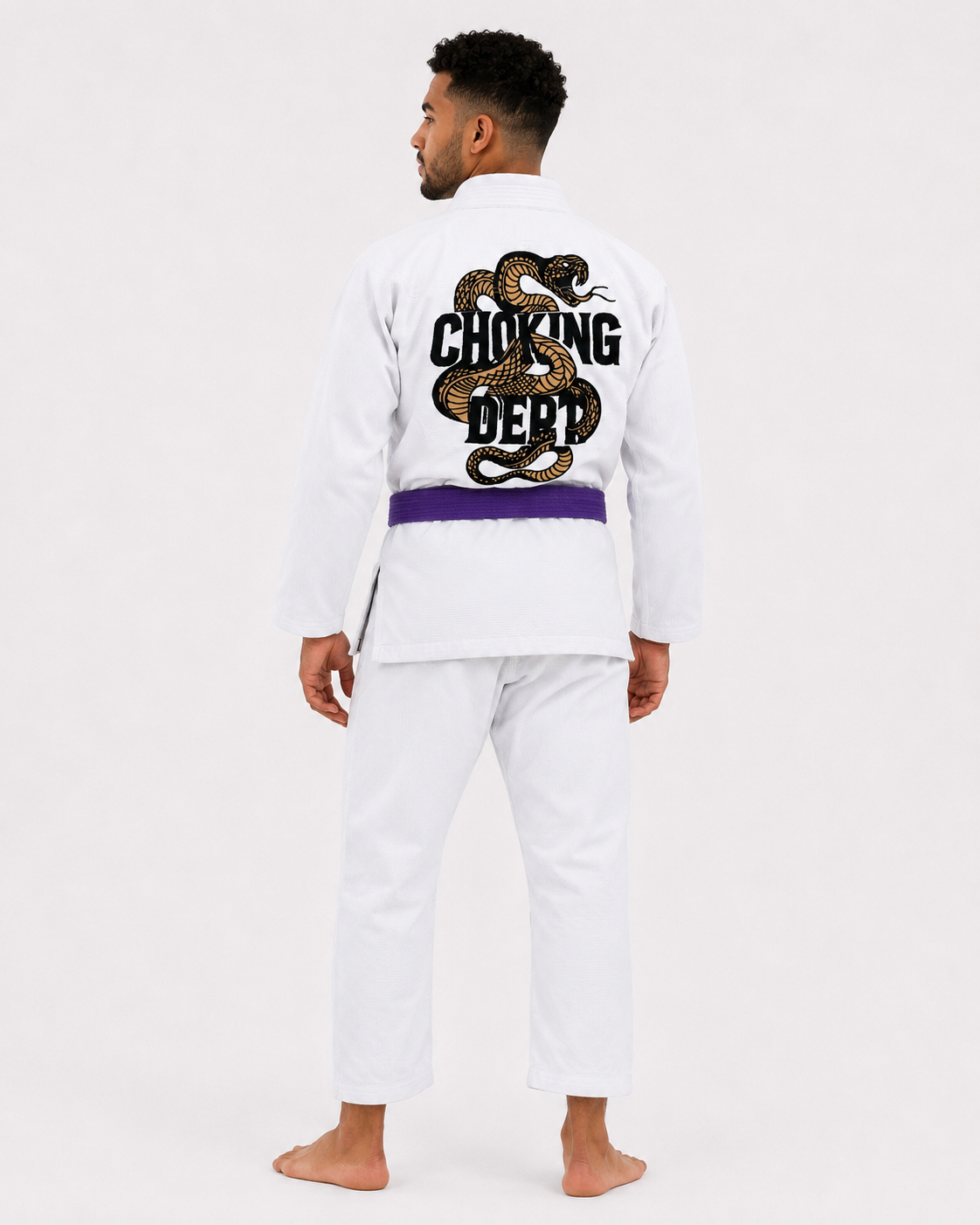 Mens Snake Gi White