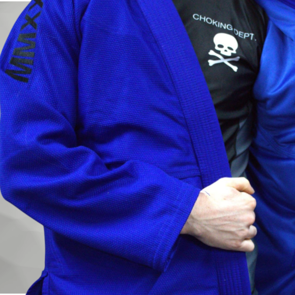 Male Choking Dept. Blue Gi.