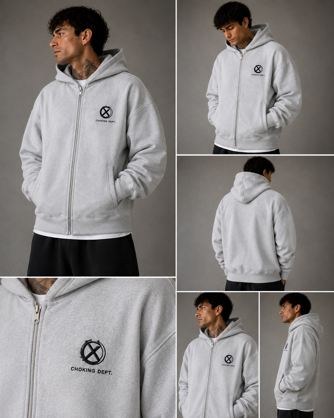 Choking Department Zip Up Hoodie