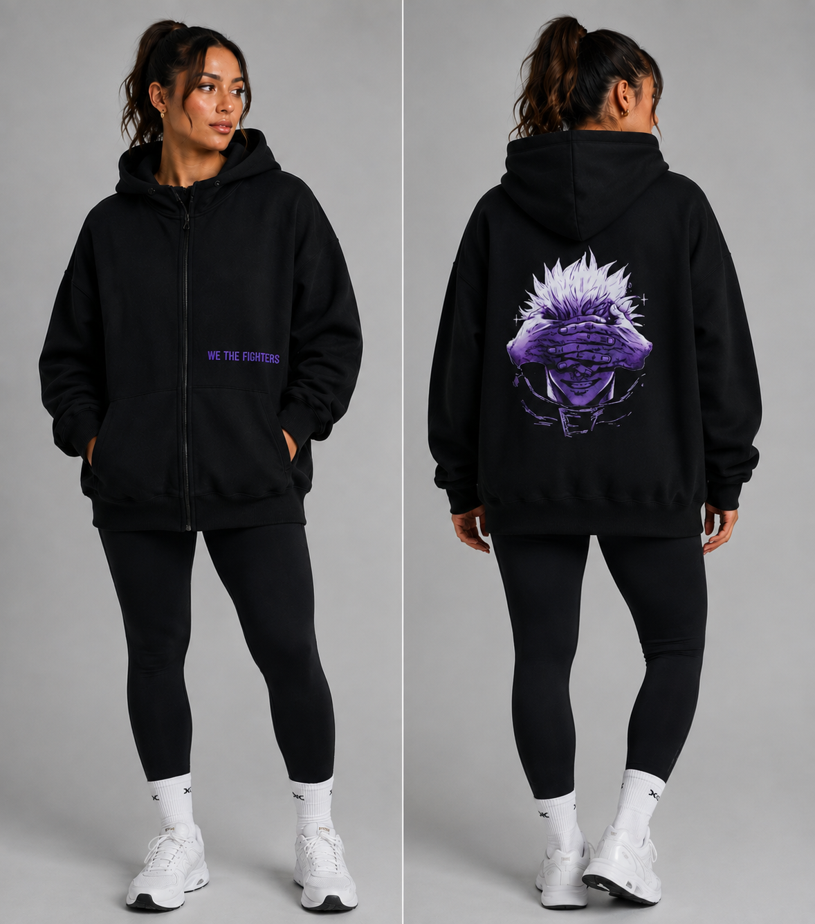 We The Fighters Anime Zip Up Hoodie