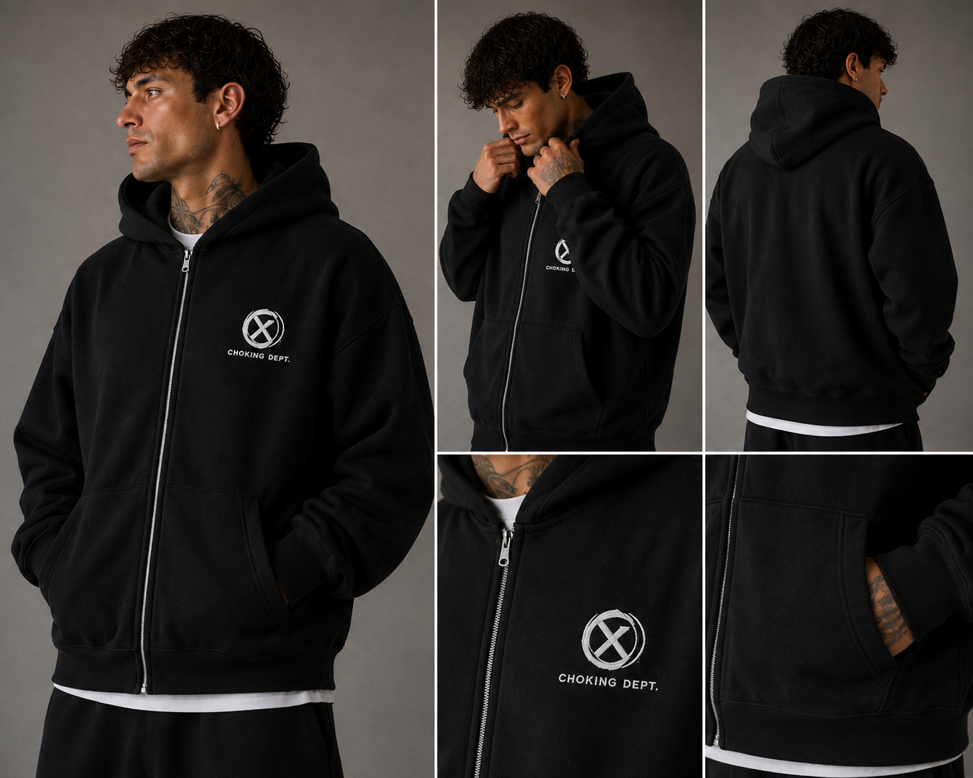 Choking Department Zip Up Hoodie